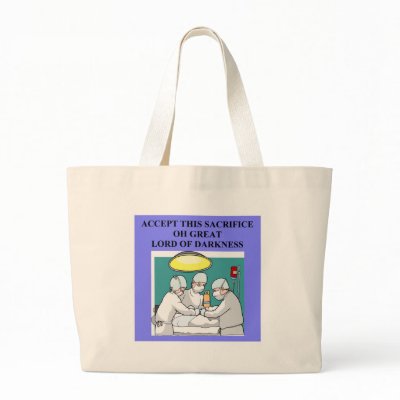 demonic doctor / surgeon joke canvas bag by jimbuf