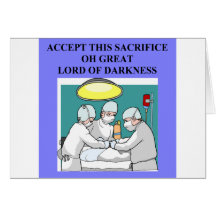demonic doctor / surgeon joke greeting cards