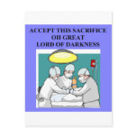 demonic doctor / surgeon joke postcards