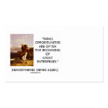 Demosthenes Small Opportunities Beginning Great business cards