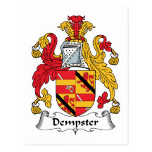 Dempster Family Crest Postcards