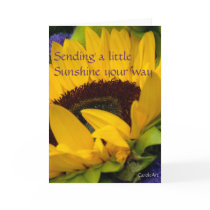 Demure Sunflower Birthday Card
