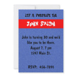 Denim and Red Birthday Invitation