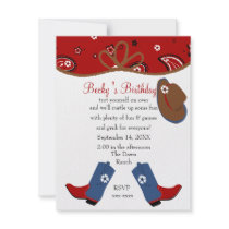 Denim Cowgirl Birthday Invite