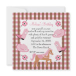 Denim Cowgirl Birthday Personalized Announcements