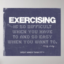 Denim Exercise Motivation Posters