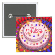 Denise's Birthday Cake Button