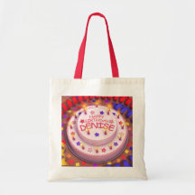 Denise's Birthday Cake Canvas Bag