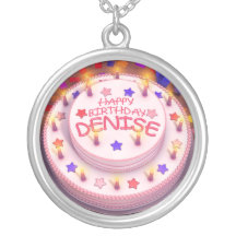 Denise's Birthday Cake Custom Necklace