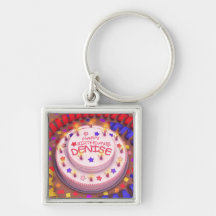 Denise's Birthday Cake Keychains