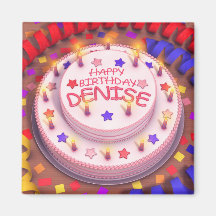 Denise's Birthday Cake Magnet