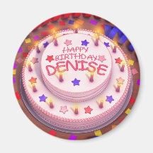 Denise's Birthday Cake Magnets