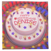 Denise's Birthday Cake Napkins
