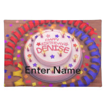 Denise's Birthday Cake Placemats