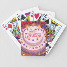 Denise's Birthday Cake Playing Cards