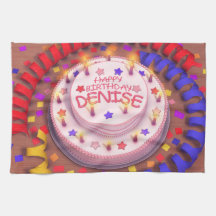 Denise's Birthday Cake Towels