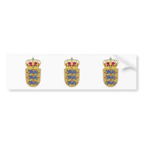 Denmark- Coat of Arms Bumper Sticker