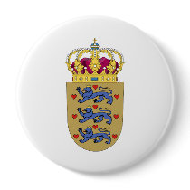 Denmark- Coat of Arms Pinback Button