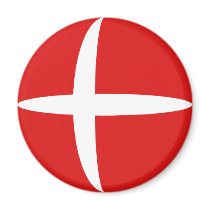 Denmark Fisheye Flag Magnet
