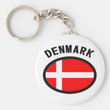 Denmark Flag Cool Design! Key Chain