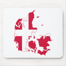Denmark Flag map DK Mousemat