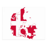 Denmark Flag map DK Post Card