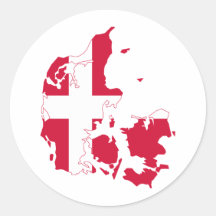 Denmark Flag map DK Sticker