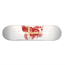 Denmark Flag Skateboard