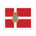 Denmark Flagw COA Postcard