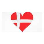 Denmark heart icon photo cards