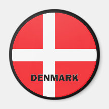 Denmark Roundel quality Flag Refrigerator Magnet