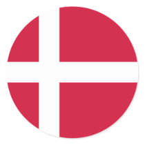 denmark round sticker