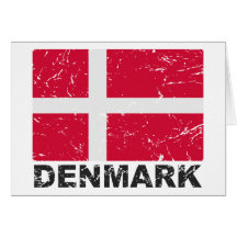 Denmark Vintage Flag Card