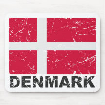 Denmark Vintage Flag Mousepads