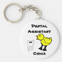 Dental Assistant Chick Keychain