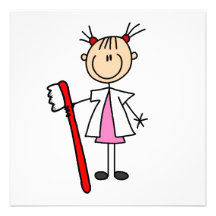 Dental Assistant With Toothbrush Personalized Invite