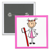 Dental Assistant With Toothbrush Pins