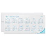 Dental Calendar Rack Card Turquoise Blue Curve rack cards