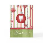 Dental Christmas Card Molar Tooth Stripes
