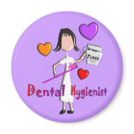 Dental Hygienist Gifts Adorable Hearts Design magnets