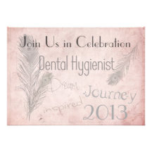 Dental Hygienist Graduation Invitations Soft Style