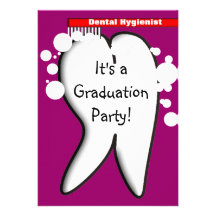 Dental Hygienist Graduation Party Invitations 2012