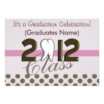 Dental Hygienist Graduation Party Invitations 2012