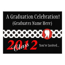 Dental Hygienist Graduation Party Invitations 2012