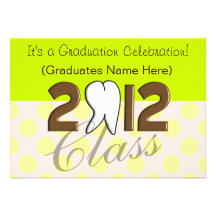 Dental Hygienist Graduation Party Invitations 2012