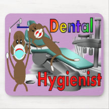 Dental Hygienist Sock Monkey Gifts Mouse Pads