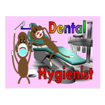 Dental Hygienist Sock Monkey Gifts Post Card