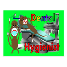 Dental Hygienist Sock Monkey Gifts Postcard