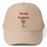 Dental Hygienist Stick Person With Toothbrush hats