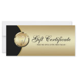 Dental Rack Card Gift Certificate Gold Black rack cards